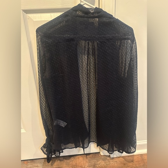 Banana Republic Sheer Black Blouse/Tunic - Picture 5 of 6